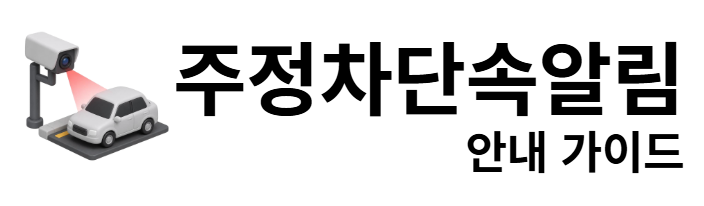 주정차단속알림 안내 가이드